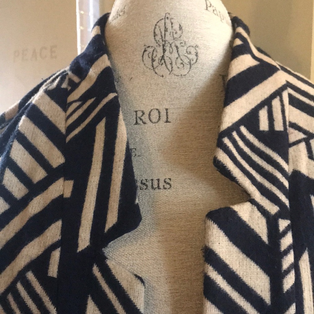 Abstract Design Open Coat